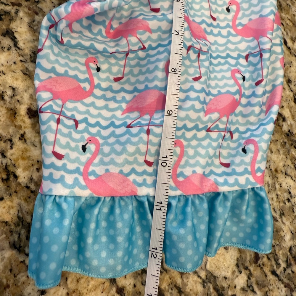Sassy Stitches preppy wrap dress flamingo & wave polka dot SZ 2XL - Picture 11 of 13